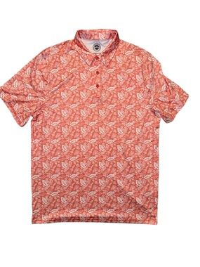 Flag & Anthem Men's Coral Leaf-Print Polo Shirt